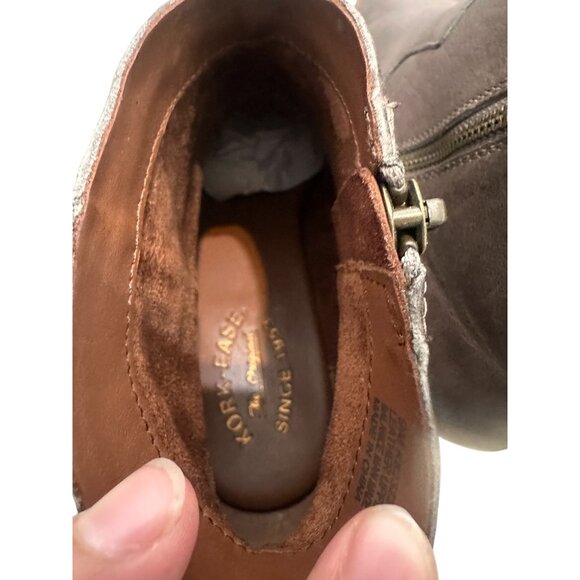 Kork Ease Casper Western Ankle Boots Womens 9 Brown Leather Bohemian Cowgirl Zip - Picture 13 of 14